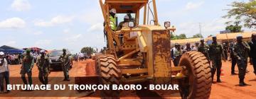Travaux de bitumage de la route Baoro-Bouar